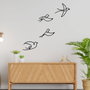 Wallity Hope - Escultura de pared de metal con pájaros en negro